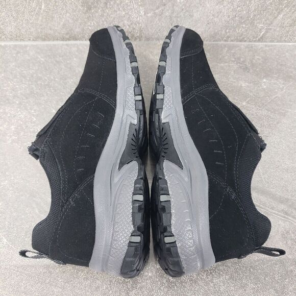 Skechers Memory Foam Sneakers 6.5 M Black Hillcrest Suede Water Repellent Shoes - Picture 5 of 14